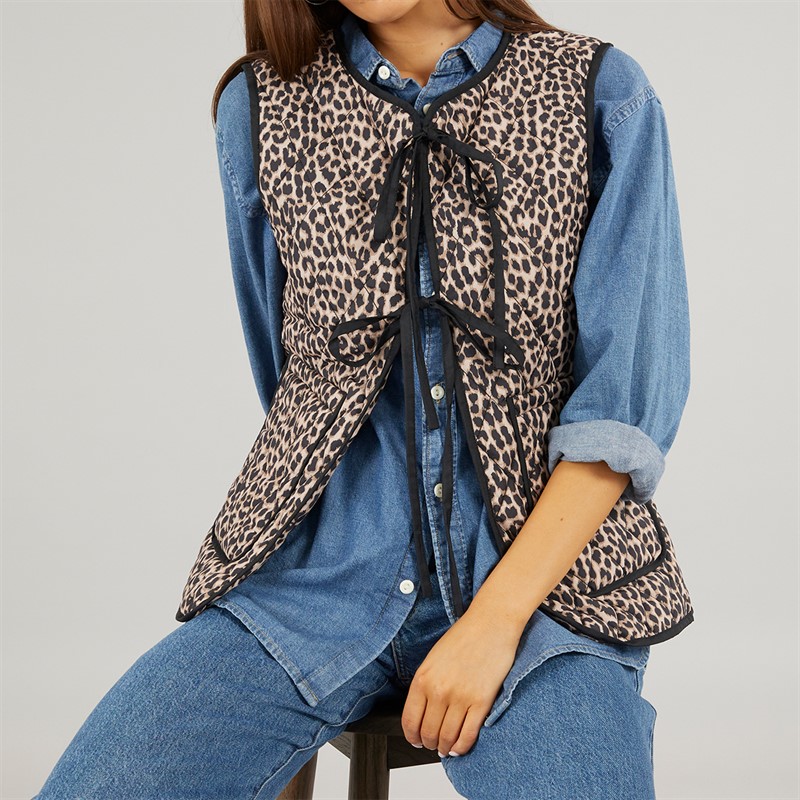 L'amore Couture Womens Atlantic Gilet Leopard