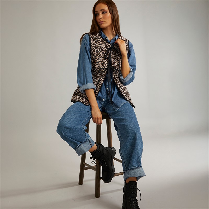L'amore Couture Womens Atlantic Gilet Leopard