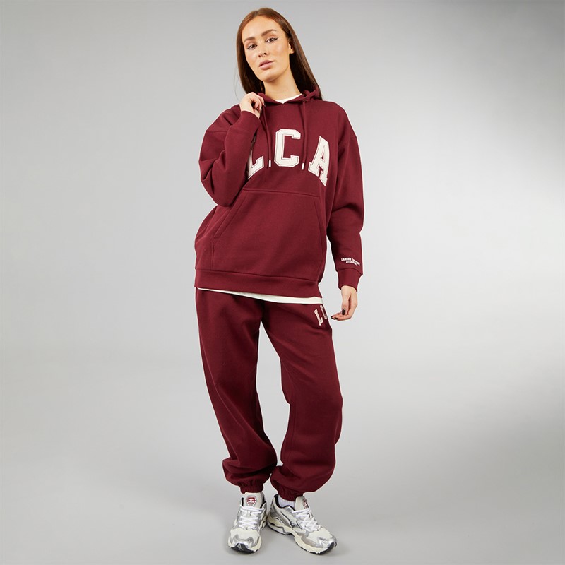 L'amore Couture Womens LCA Athletic Tracksuit Burgundy