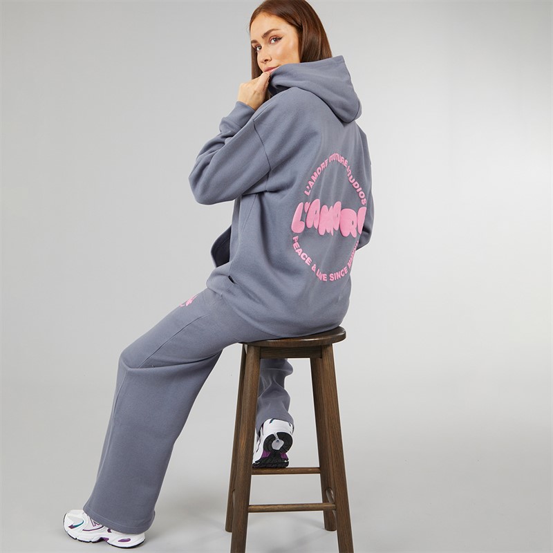 L'amore Couture Womens Glendale Tracksuit Charcoal