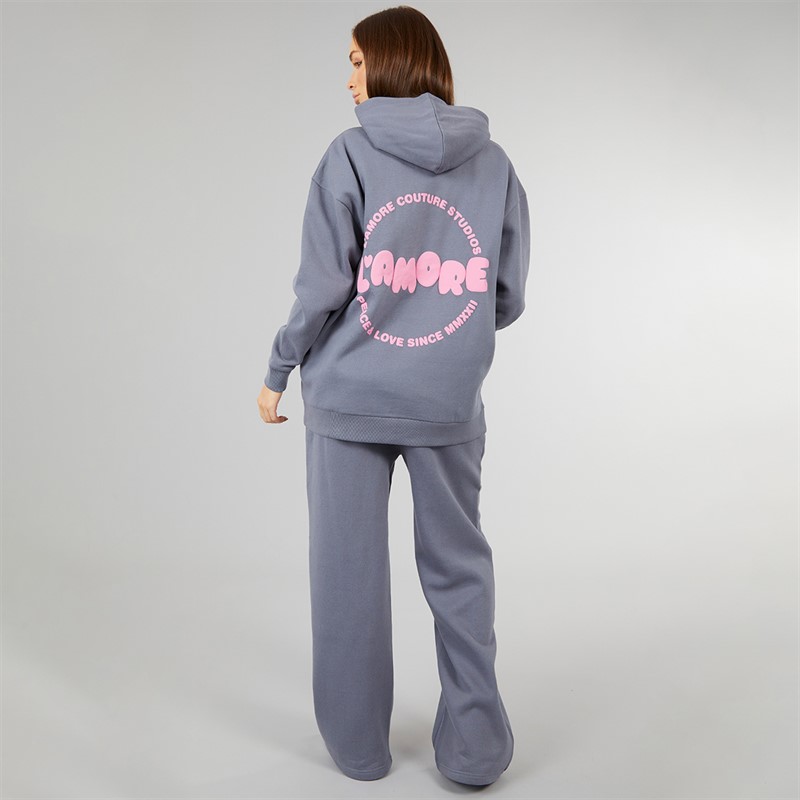 L'amore Couture Womens Glendale Tracksuit Charcoal