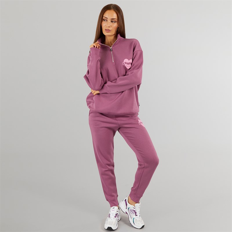 L'amore Couture Womens Burbank Sweatshirt Burgundy