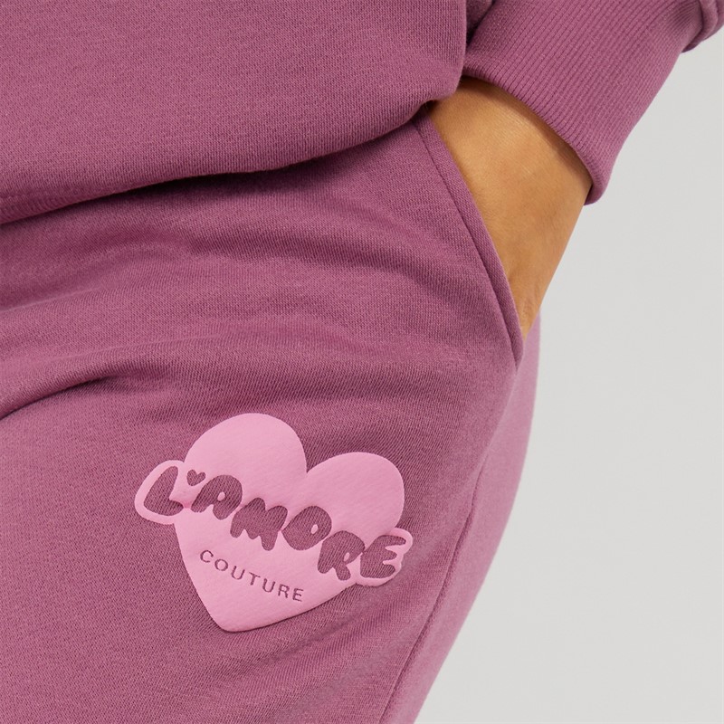 L'amore Couture Womens Compton Joggers Burgundy