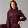L'amore Couture Womens Mateo Knitted Hoodie Burgundy
