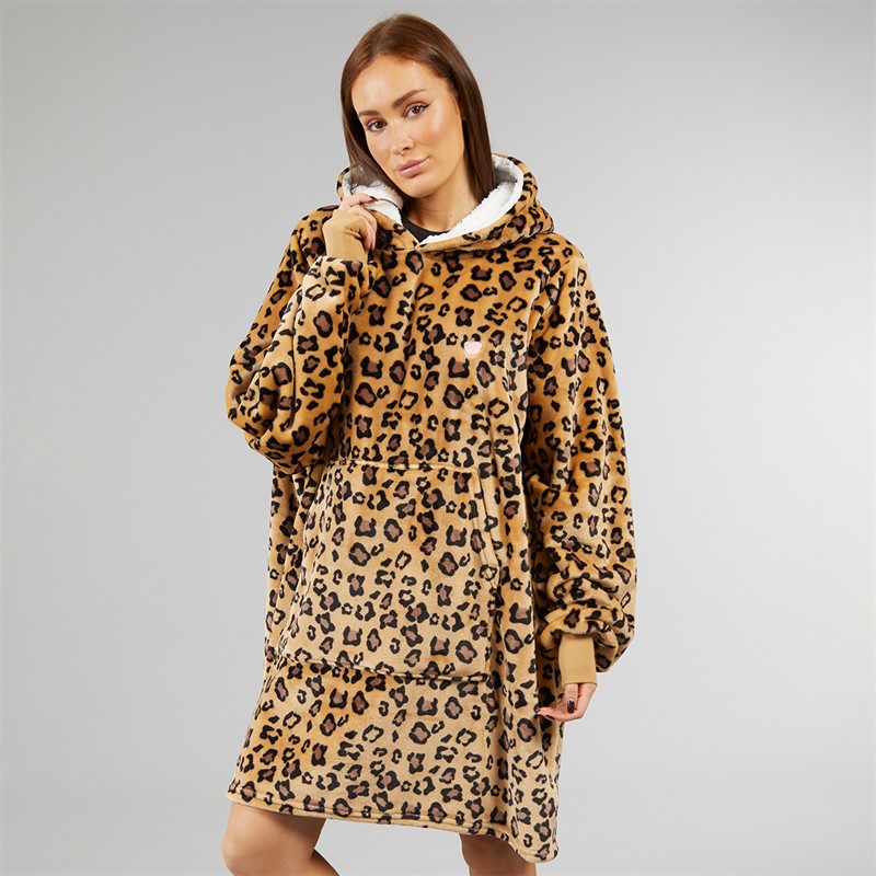 L'amore Couture Womens Animal Oversized Hoodie Multi