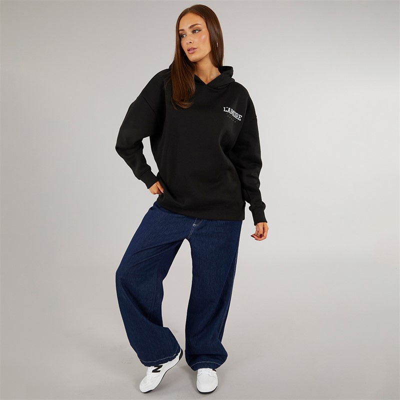 L'amore Couture Womens Desert Hoodie Black