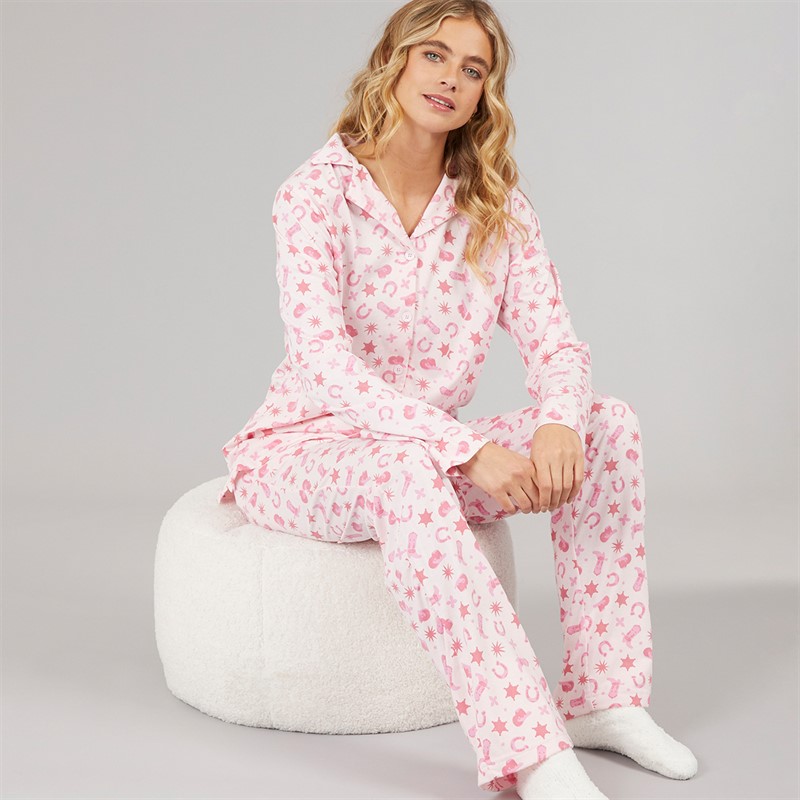 L'amore Couture Womens Rodeo Pyjamas Pink