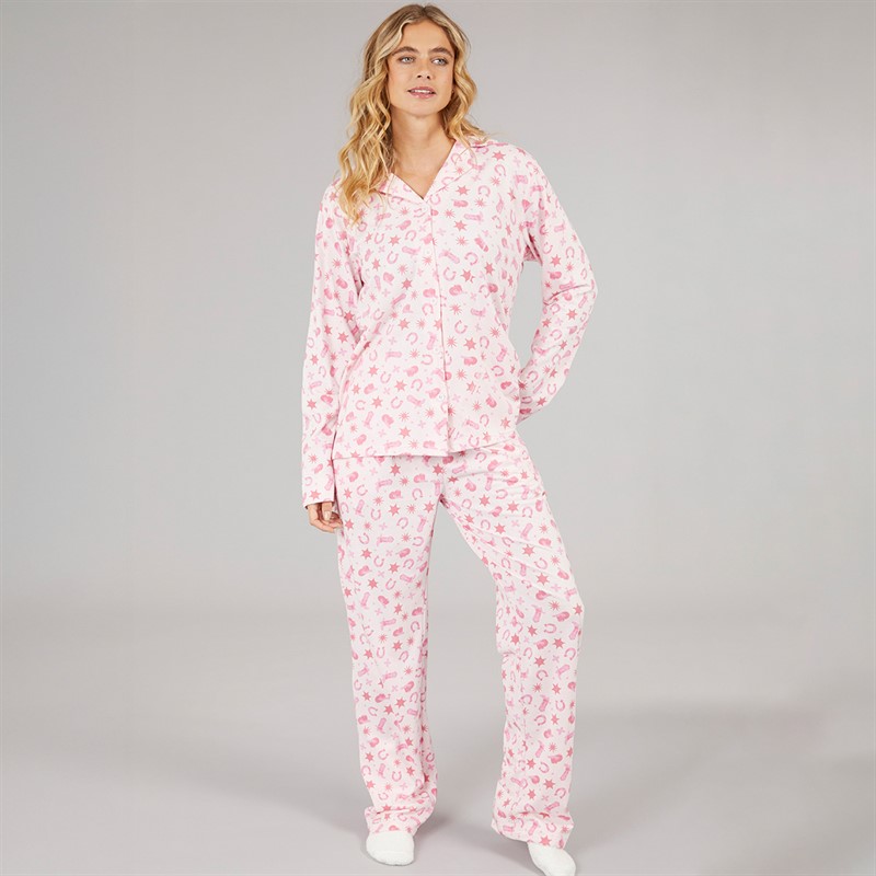 L'amore Couture Womens Rodeo Pyjamas Pink