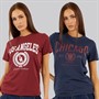L'amore Couture Womens State Two Pack T-Shirts Burgundy/Navy
