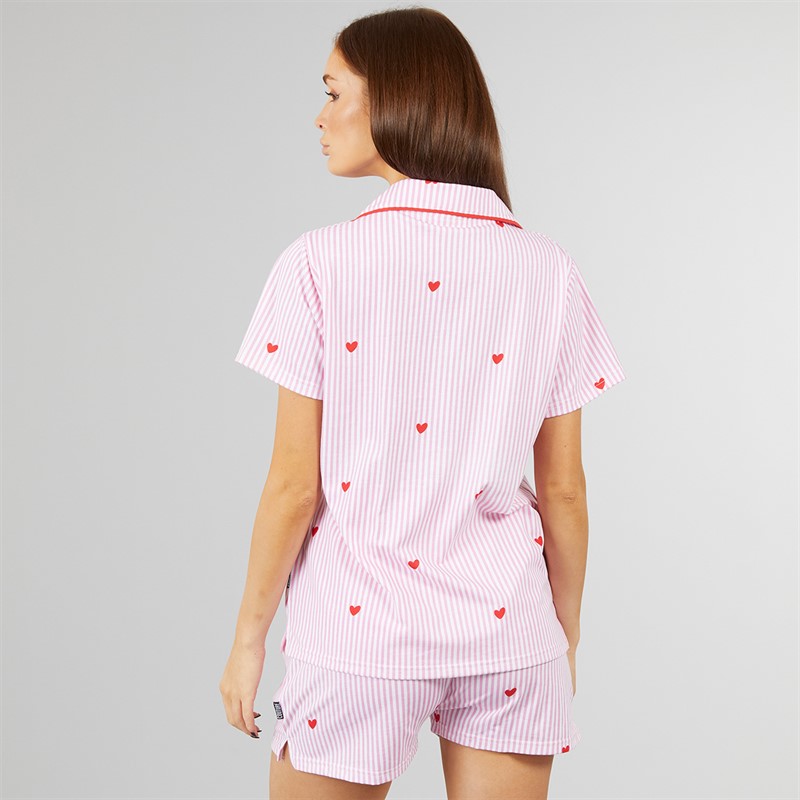 L'amore Couture Womens Daydreamer Pyjama Pink/White