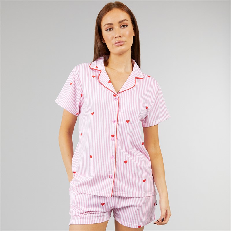 L'amore Couture Womens Daydreamer Pyjama Pink/White