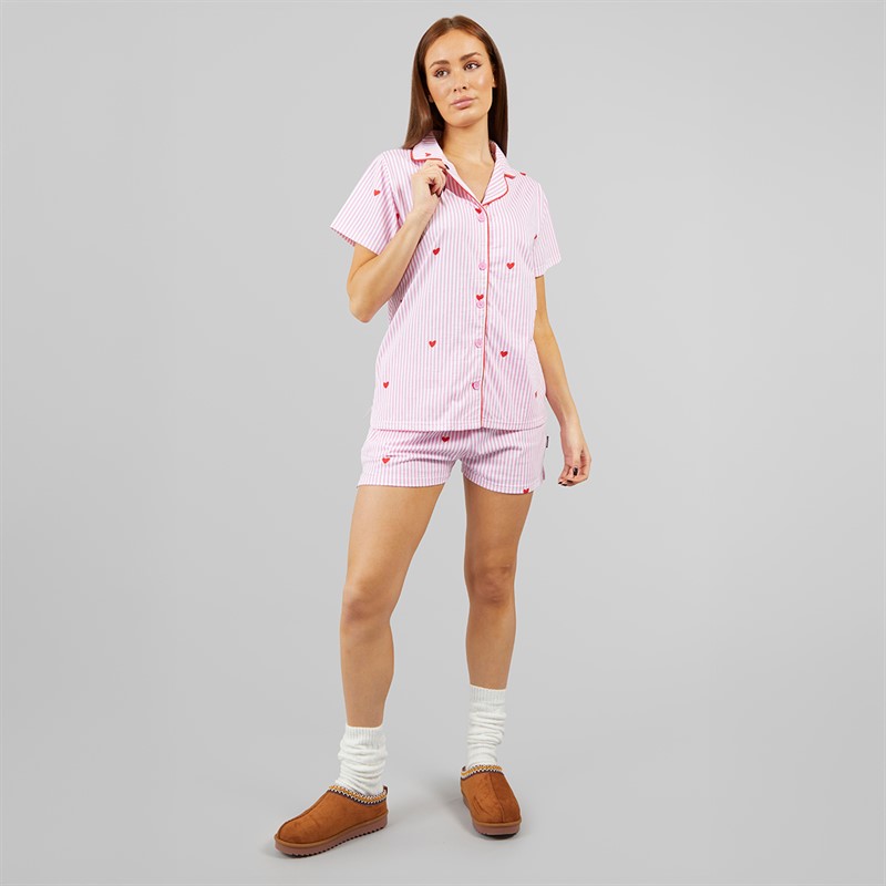 L'amore Couture Womens Daydreamer Pyjama Pink/White