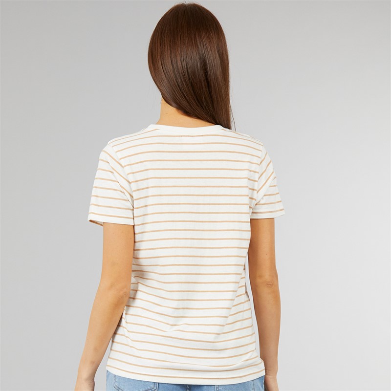 L'amore Couture Womens Eleanor Three Pack T-Shirts Black/Tan/Tan Stripe