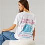 L'amore Couture Womens New Mexico Oversized T-Shirt White