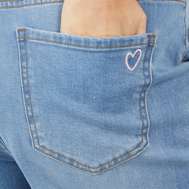 L'amore Couture Womens Columbus Jeans Mid Wash