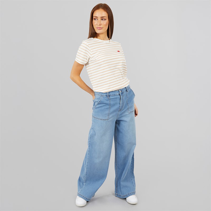 L'amore Couture Womens Columbus Jeans Mid Wash