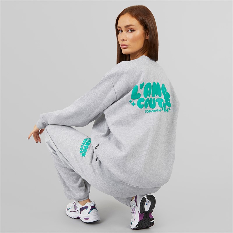 L'amore Couture Womens Breba Tracksuit Grey Marl