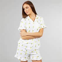 L'amore Couture Womens Lemon Pyjamas White