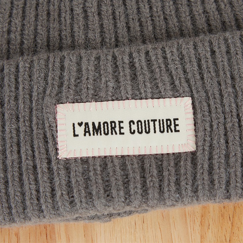 L'amore Couture Womens Alva Beanie Charcoal