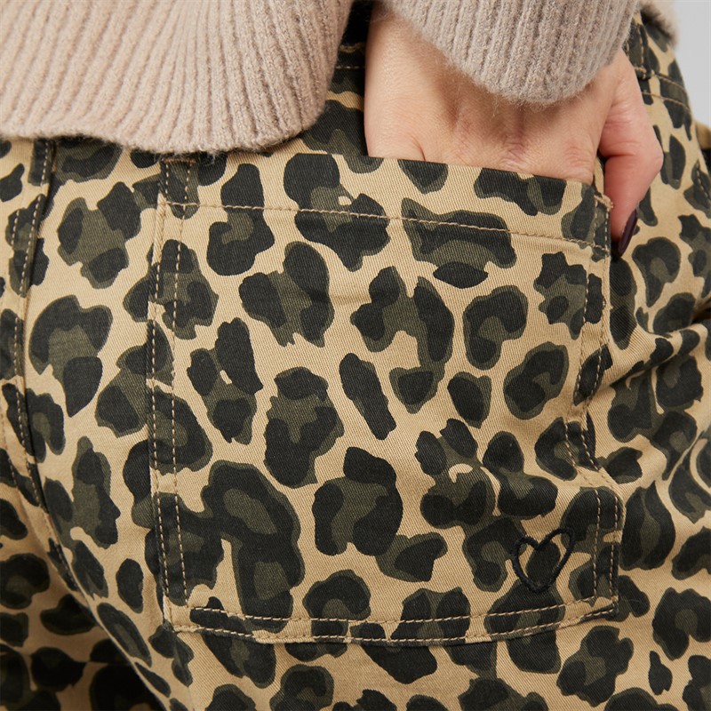 L'amore Couture Womens Davenport Wide Leg Jeans Leopard