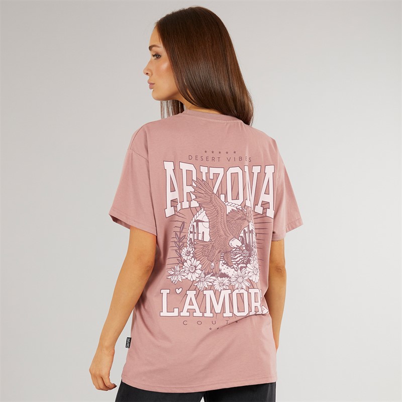 L'amore Couture Womens Berkley Oversized T-Shirt Pink
