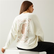 L'amore Couture Womens Covington Sweatshirt Ecru