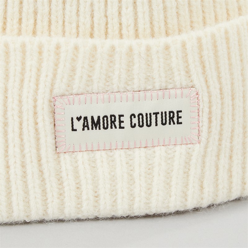 L'amore Couture Womens Alva Beanie Cream