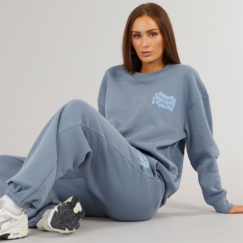 L'amore Couture Womens Culver Sweatshirt Charcoal