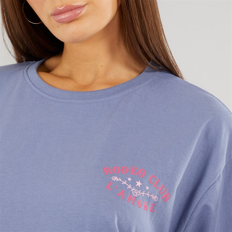 L'amore Couture Womens Charlestown Oversized T-Shirt Charcoal