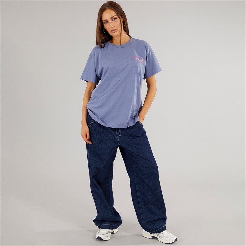 L'amore Couture Womens Charlestown Oversized T-Shirt Charcoal