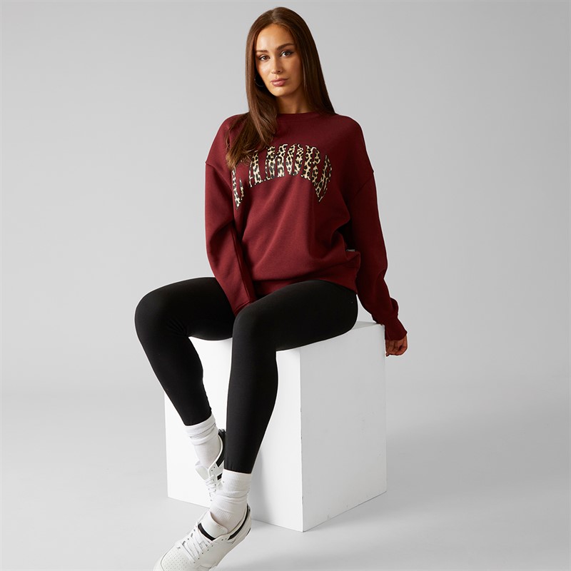 L'amore Couture Womens Hammond Sweatshirt Burgundy