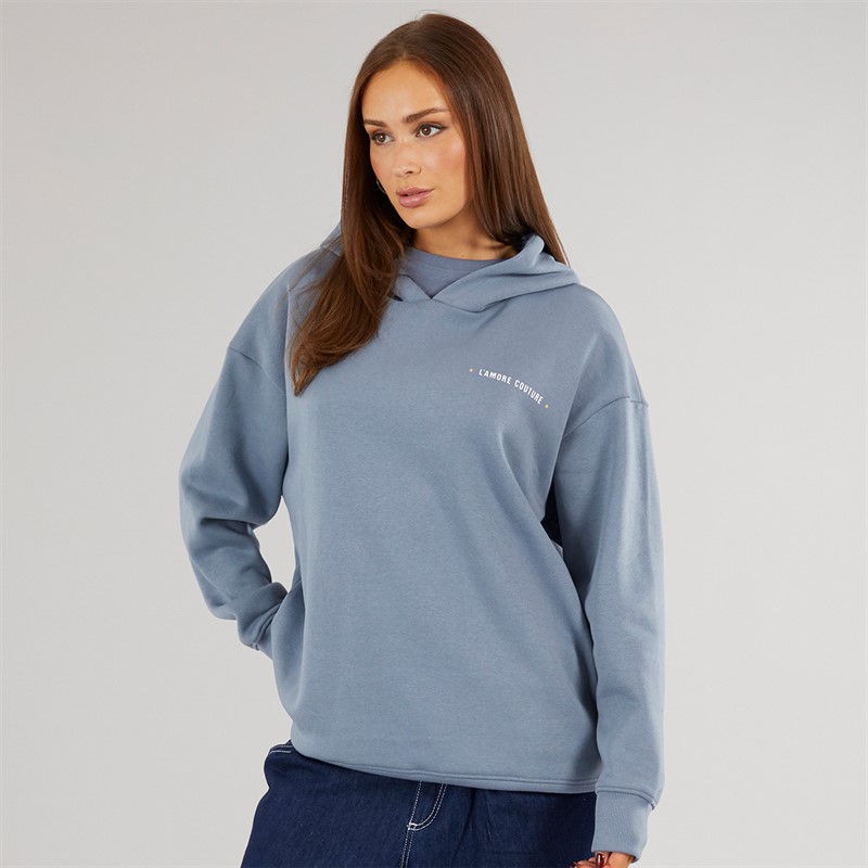 L'amore Couture Womens Pennsylvania Hoodie Charcoal