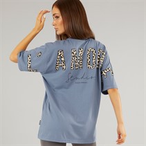 L'amore Couture Womens Fairhaven Oversized T-Shirt Charcoal