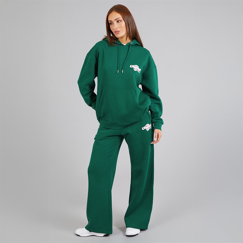 L'amore Couture Womens Minorca Oversized Tracksuit Dark Green