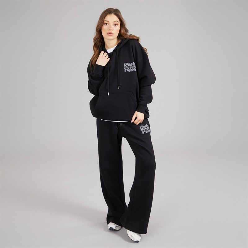 L'amore Couture Womens Giorgia Oversized Tracksuit Black