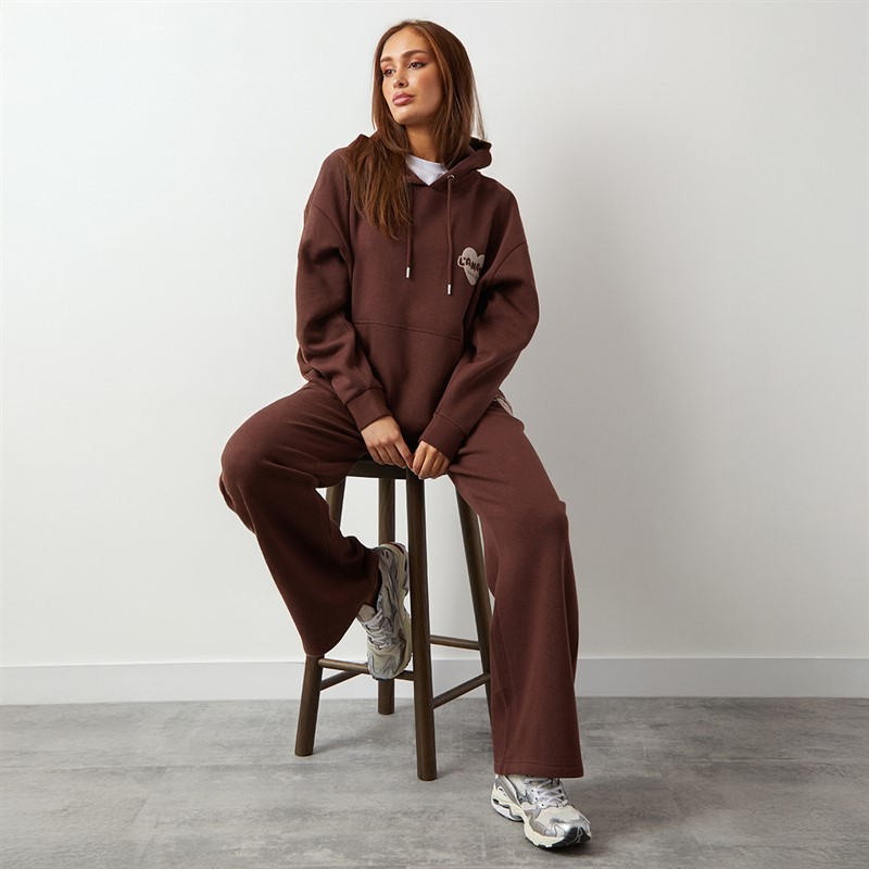 L'amore Couture Womens Brinas Oversized Tracksuit Brown