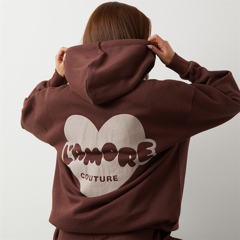 L'amore Couture Womens Brinas Oversized Tracksuit Brown