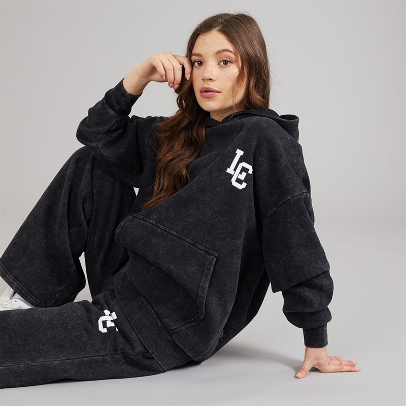 L'amore Couture Womens Benton Oversized Tracksuit Black