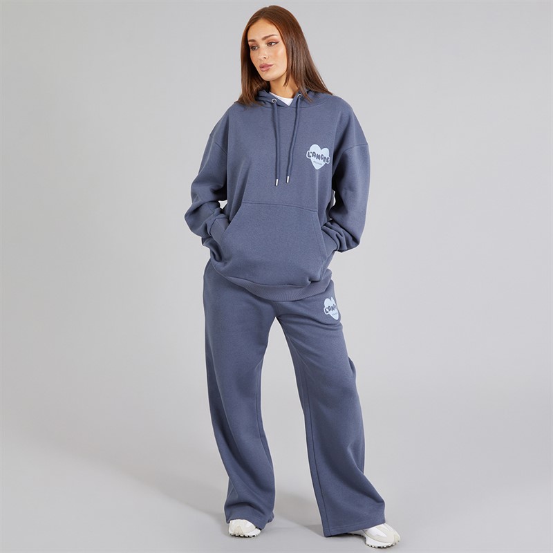 L'amore Couture Womens Brinas Oversized Tracksuit Slate Blue