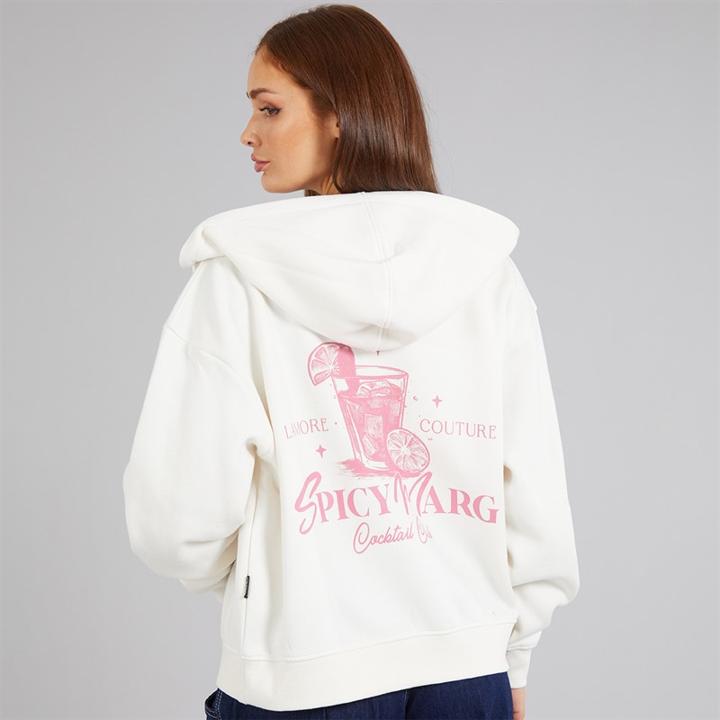 L'amore Couture Womens Monacella Hoodie Ecru