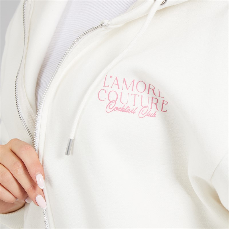 L'amore Couture Womens Monacella Hoodie Ecru