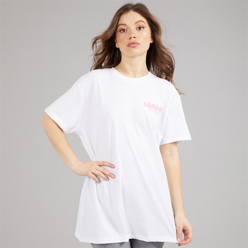 L'amore Couture Womens Ballena T-Shirt White