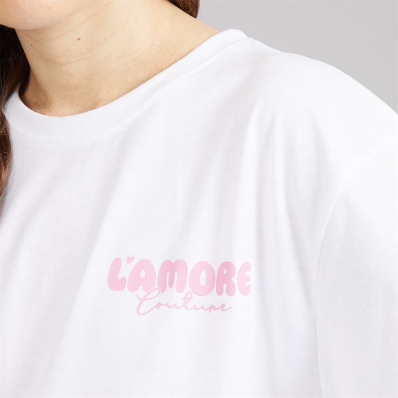 L'amore Couture Womens Ballena T-Shirt White