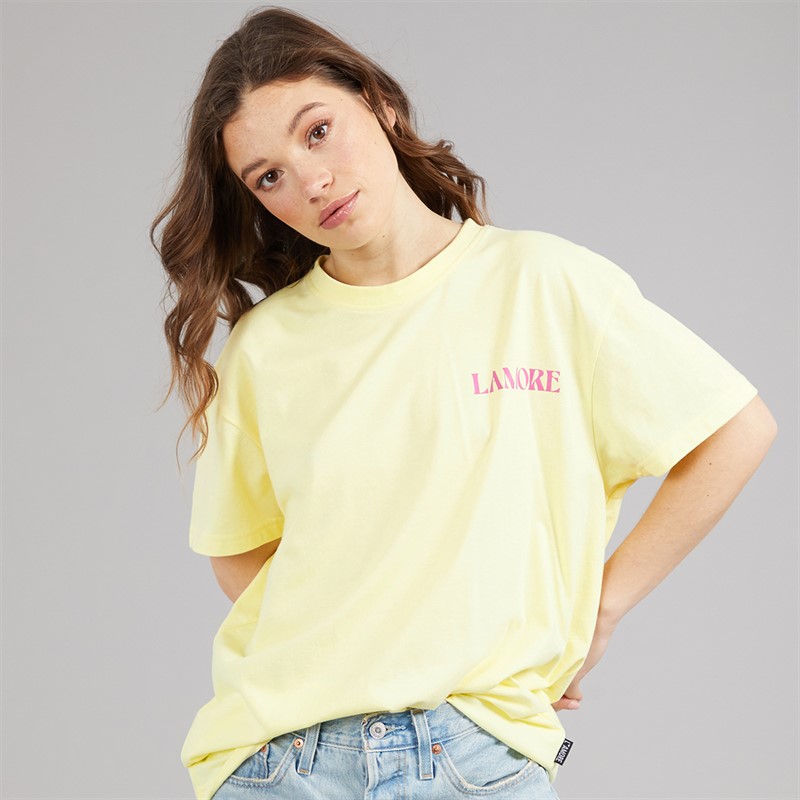 L'amore Couture Womens Samos T-Shirt Yellow