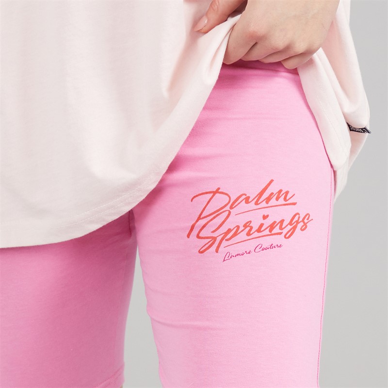 L'amore Couture Womens Andros Cycling Shorts Pink