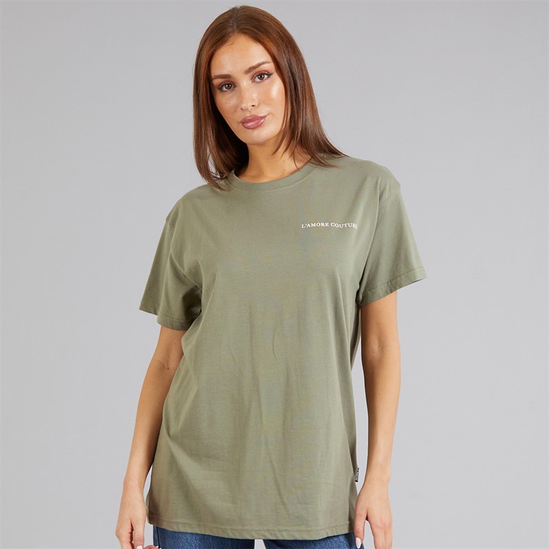 L'amore Couture Womens Peacock T-Shirt Green