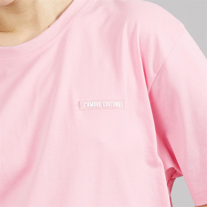 L'amore Couture Womens Mouro T-Shirt Pink