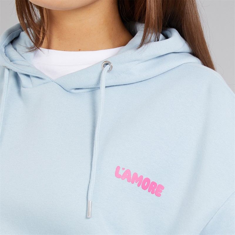 L'amore Couture Womens Medora Hoodie Blue