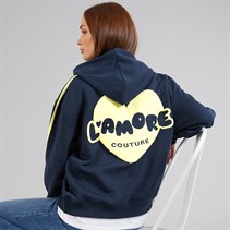 L'amore Couture Womens Villano Hoodie Navy