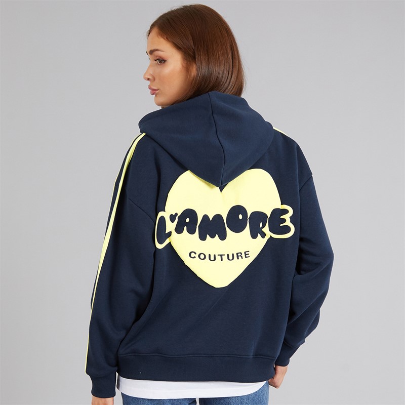 L'amore Couture Womens Villano Hoodie Navy